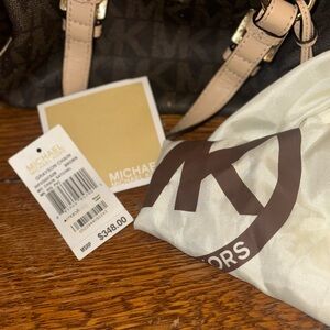 Michael Kors Black and Tan Satchel
